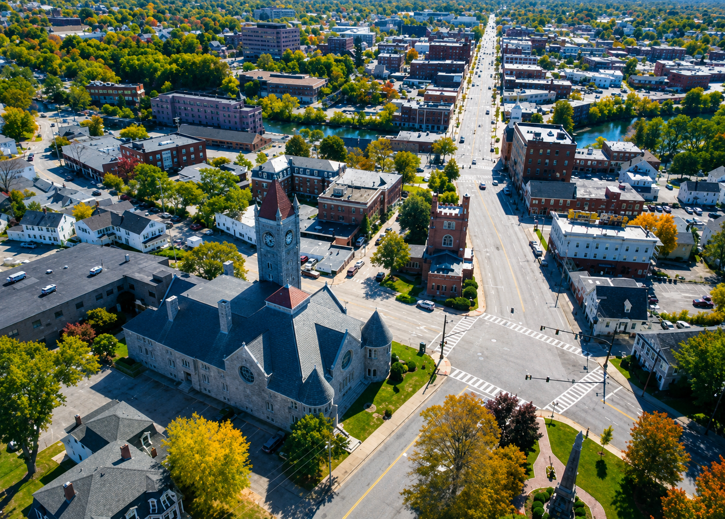 Downtown Nashua from the air