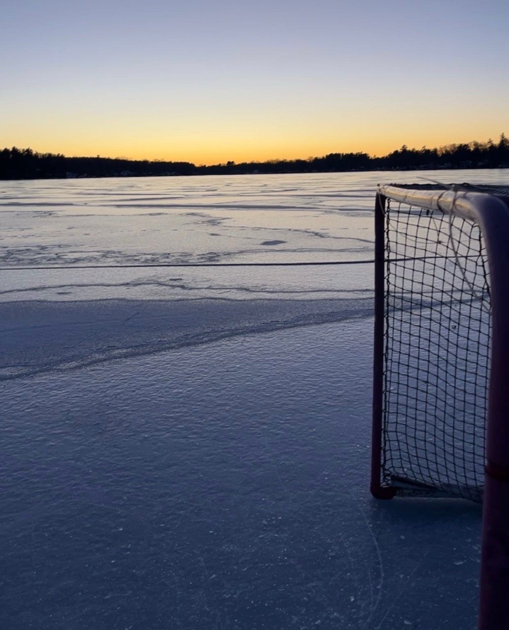 Winter sports on Sunset Lake / Wash Pond