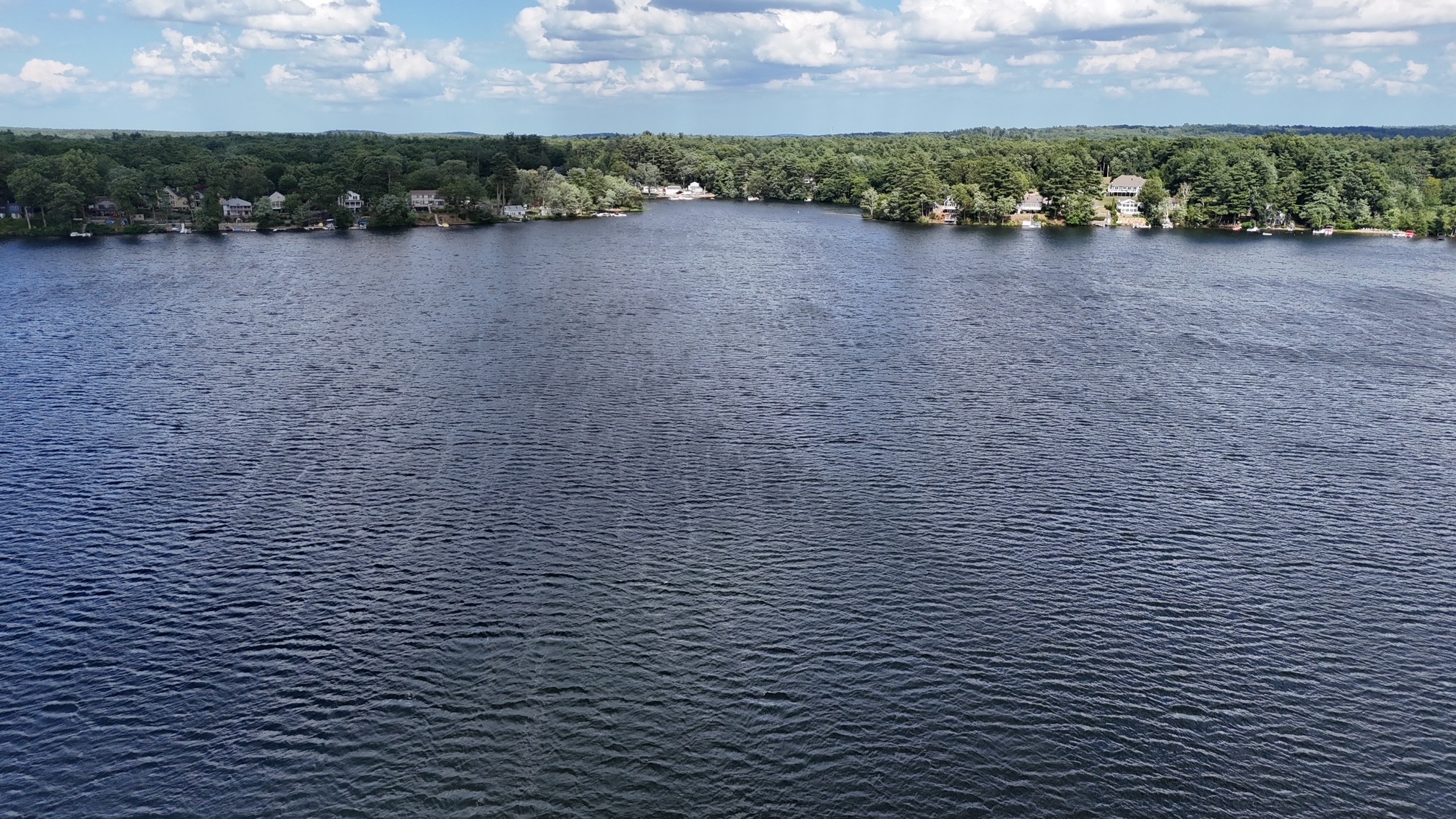 Sunset Lake Drone Shot