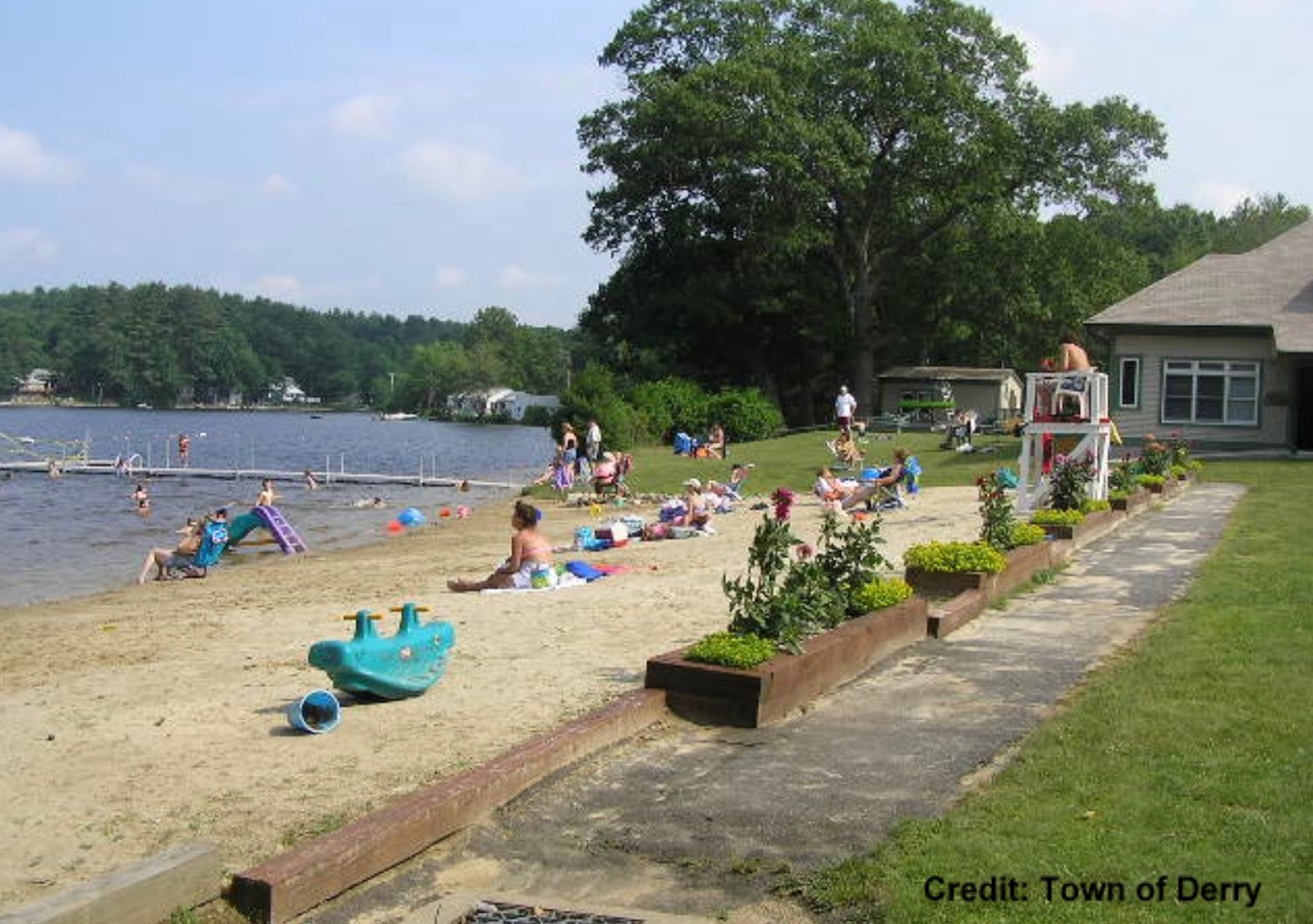 Derry town beach on Beaver Lake