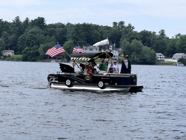 Batman boat float on Canobie lake July fourth parade