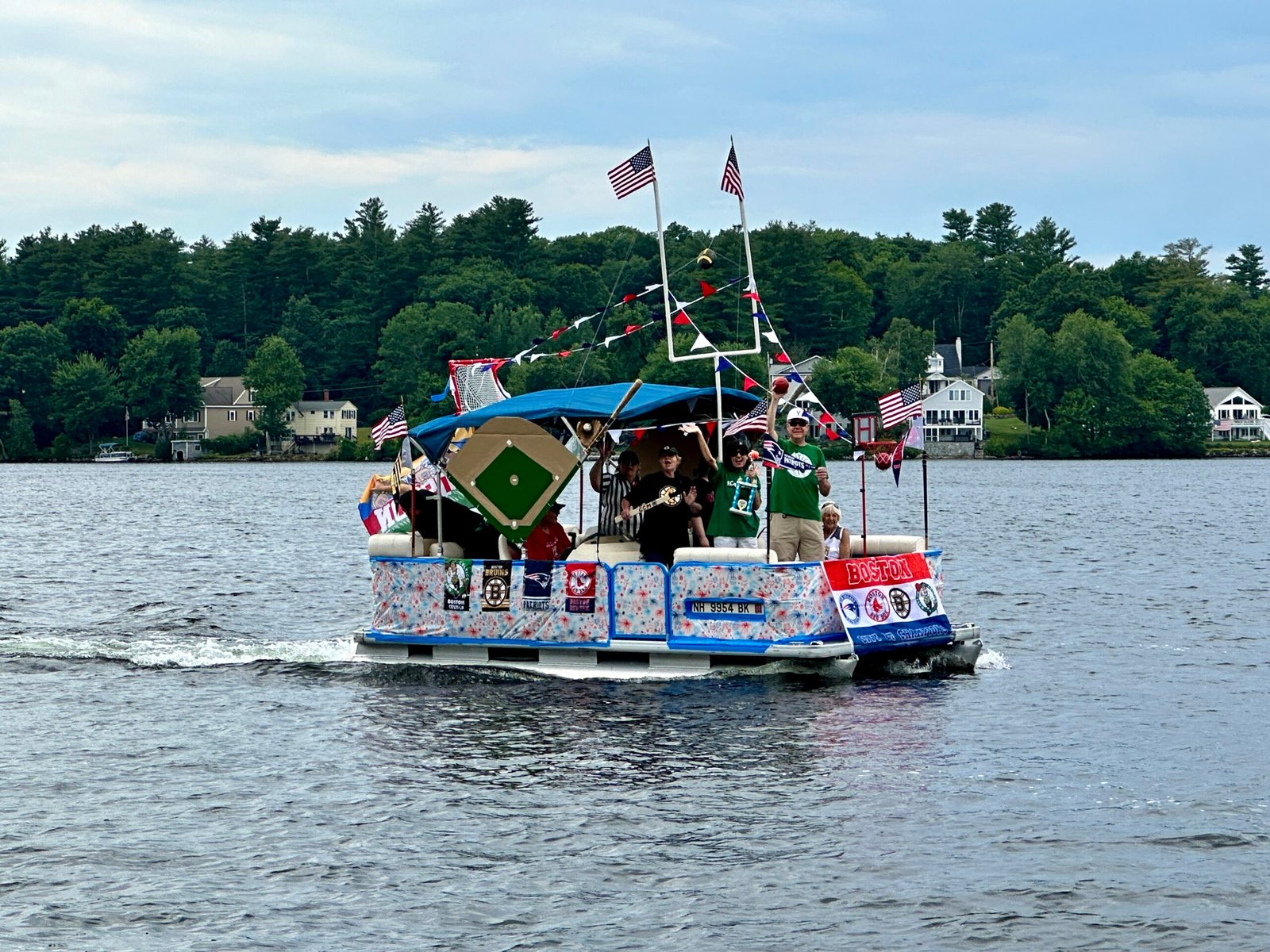 Winning boat float