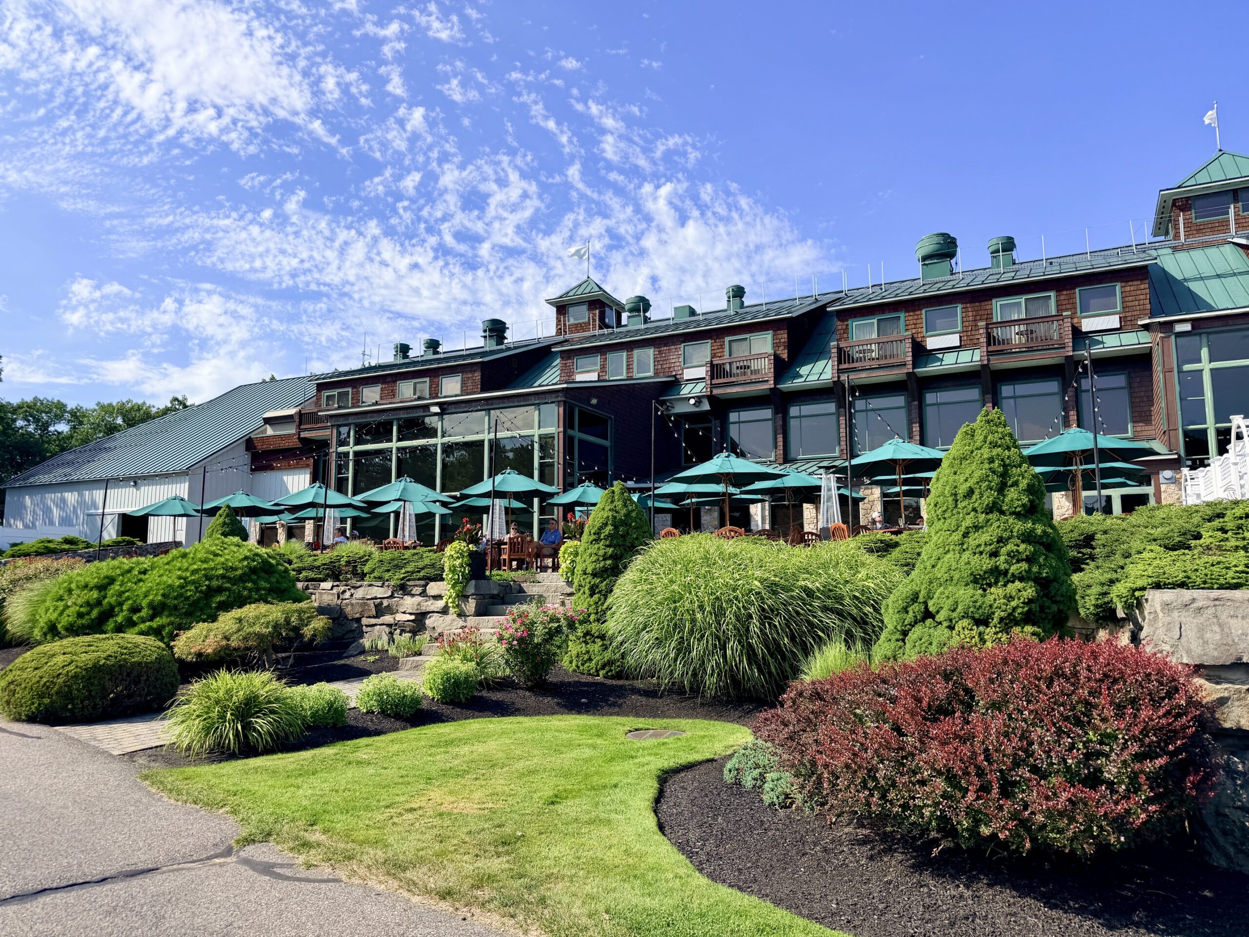 Atkinson Country Club from the back lawn where there is an 18 hole golf course
