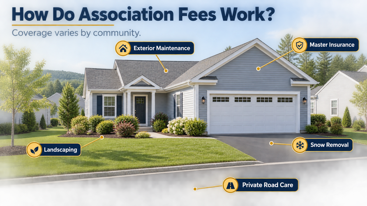 HOA fees for 55 Plus communities in southern New Hampshire